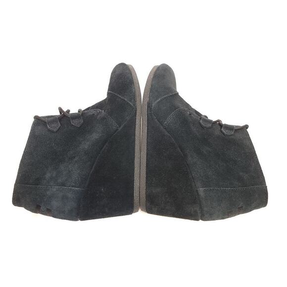 Toms Black Wedge Bootie Shoes Size 9 Heel Womens Used​​ - Picture 6 of 12